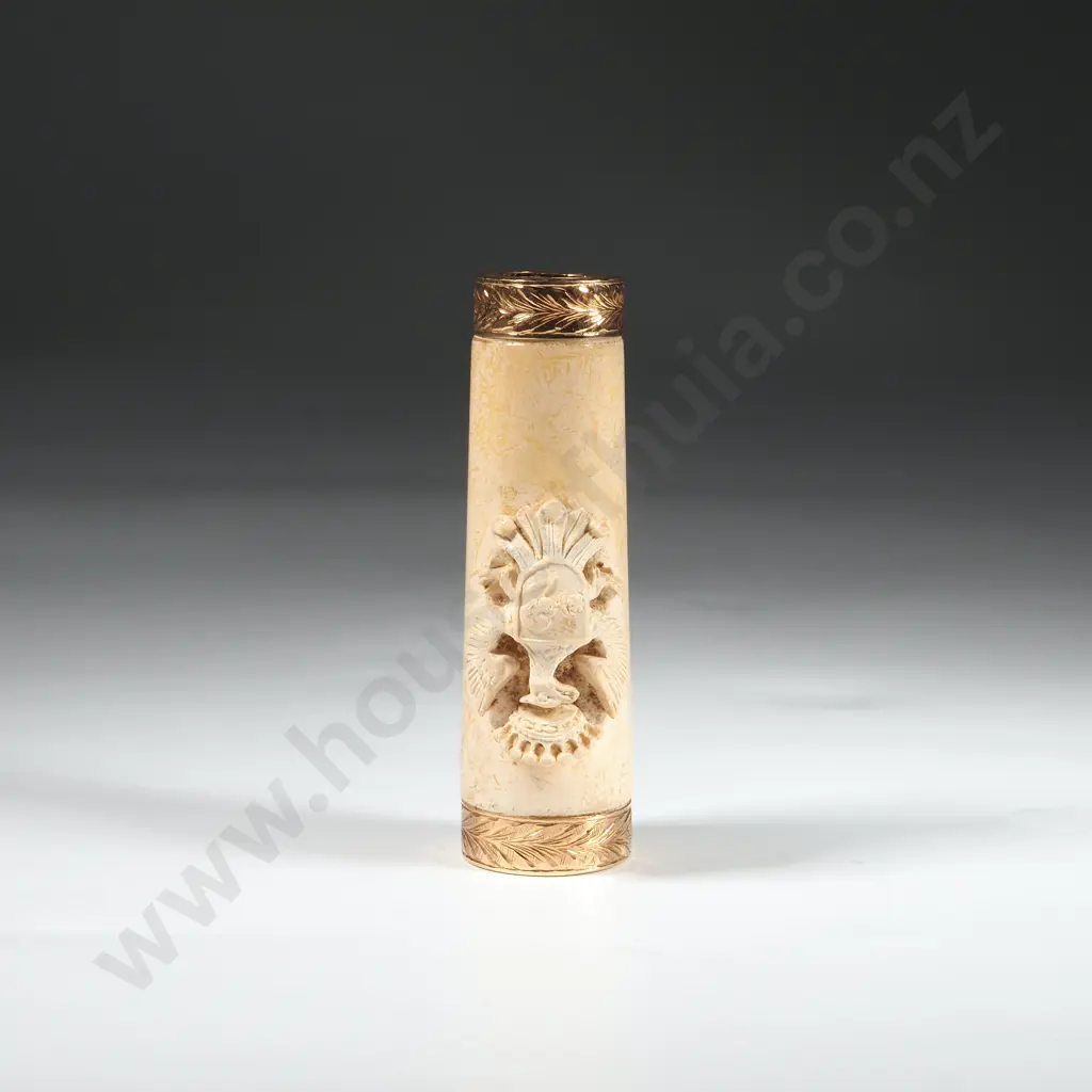 9ct Gold Meerschaum Cigarette/Cigar Holder With  Carved  Prussian Crest Image 1++