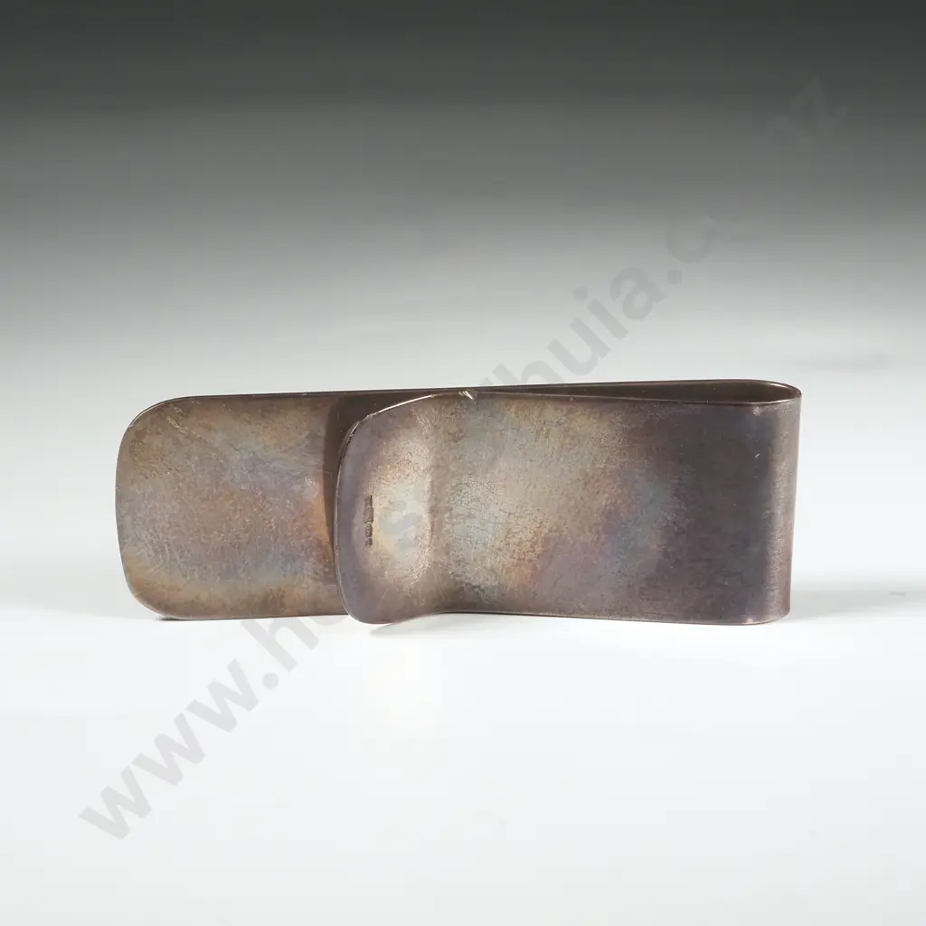 Sterling Silver Money Clip with Engine Turned Decoration Image 1++