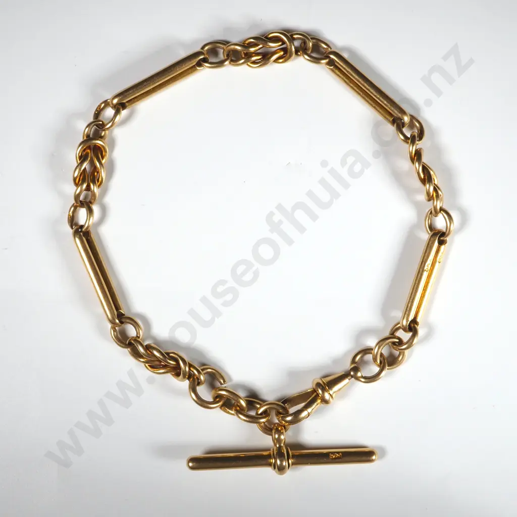 Exceptional 18ct Gold T Bar Bracelet Image 1++