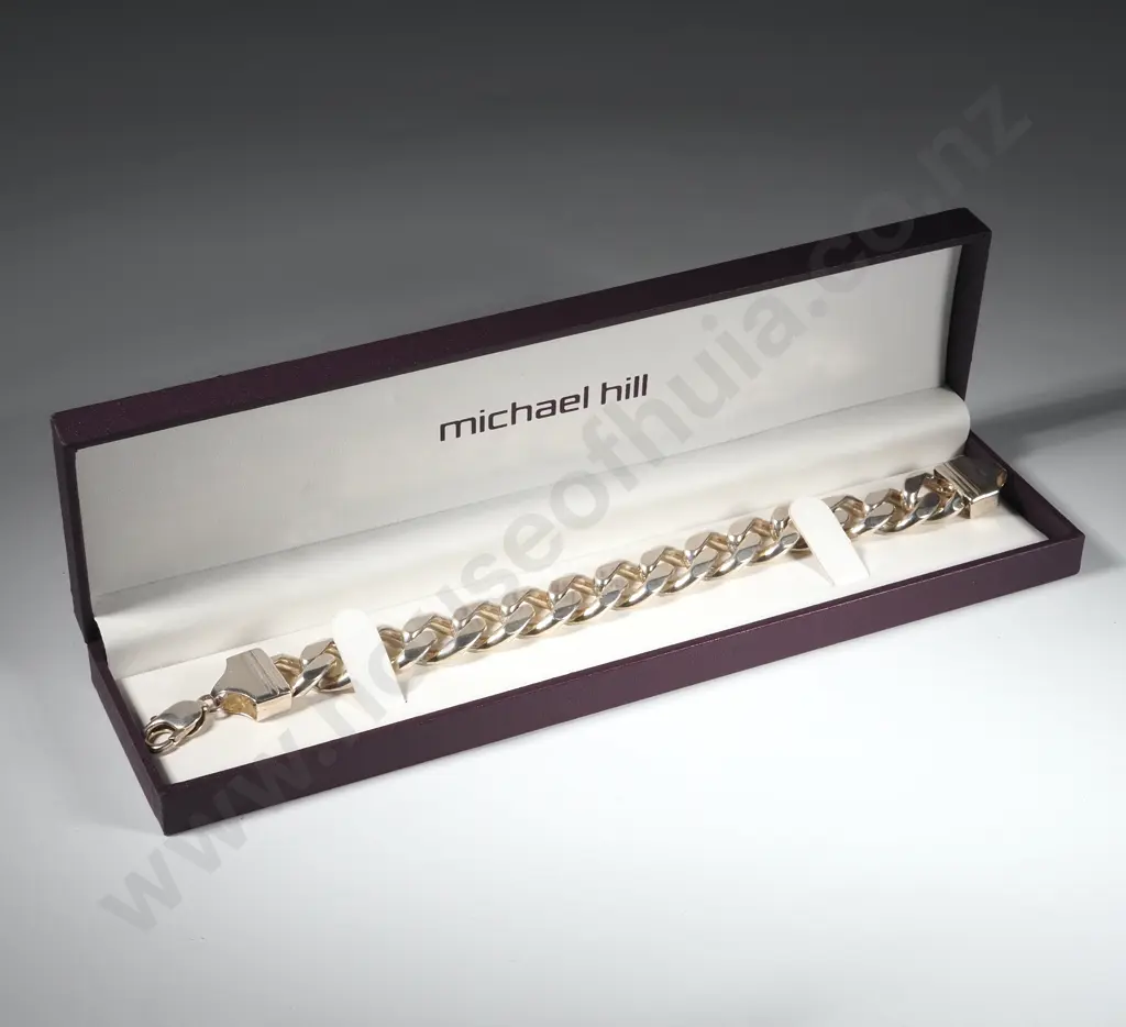 Heavy Sterling Silver Michael Hill Curb Link Bracelet Image 1++