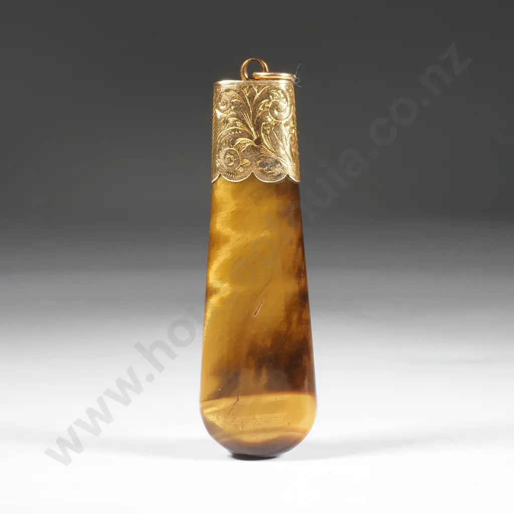 Gold & Tiger's Eye Pendant Image 1++