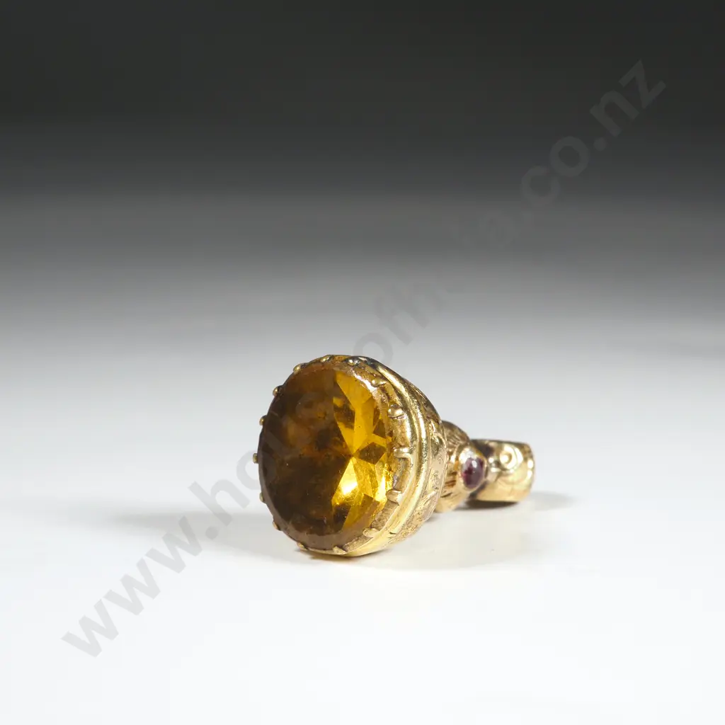 Small Antique Rose Gold Fob Seal Image 1++