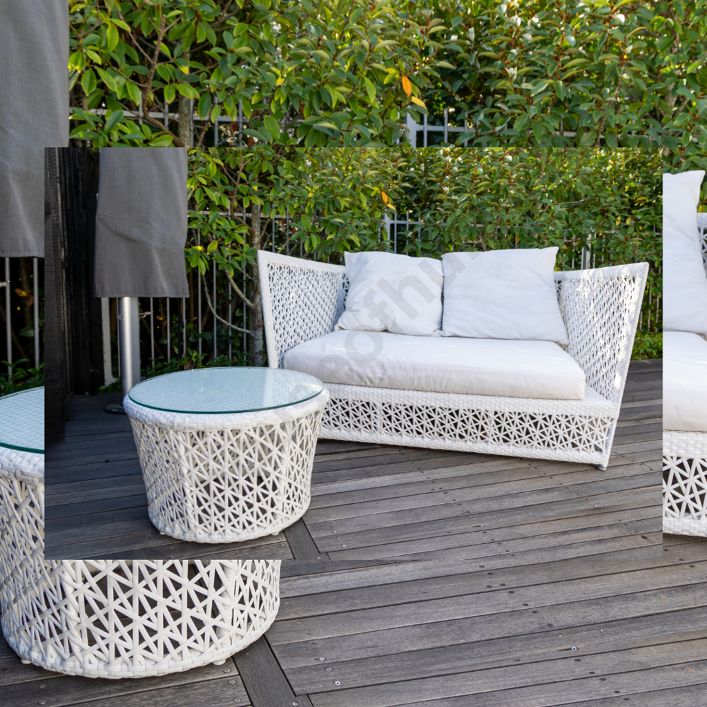 Large Outdoor Wicker & Cushion Chair Image 1++