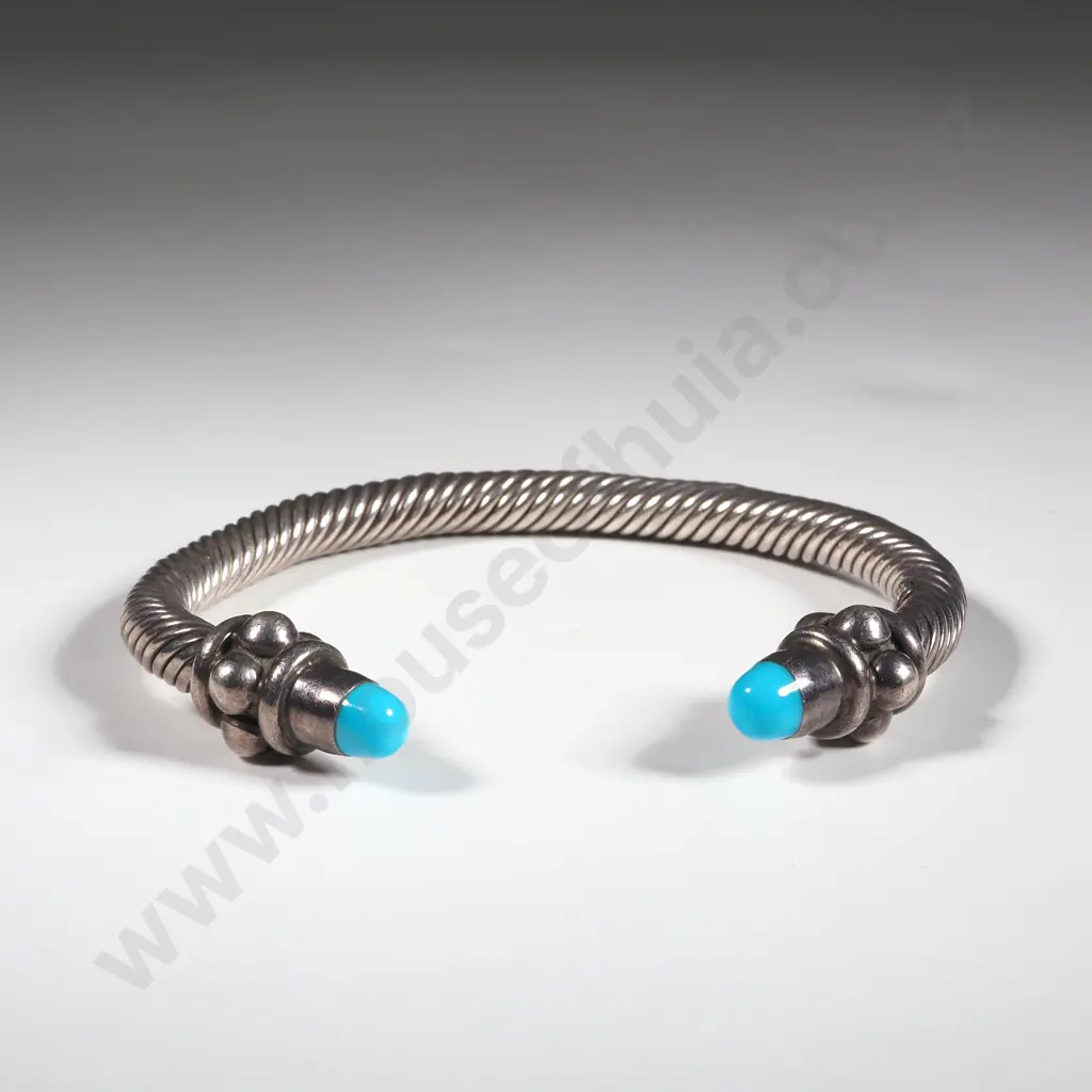 Mexican Sterling Silver Twist Cuff Bracelet Image 1++