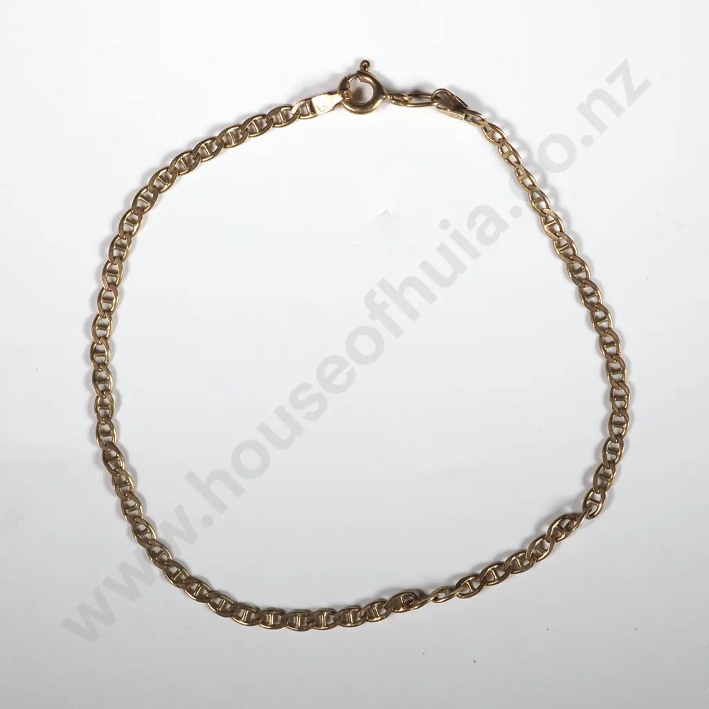 9ct Gold Anchor Link Bracelet Image 1++