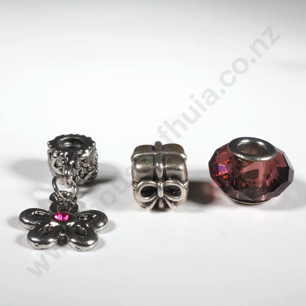 Three Sterling Silver Pandora Charms Image 1++