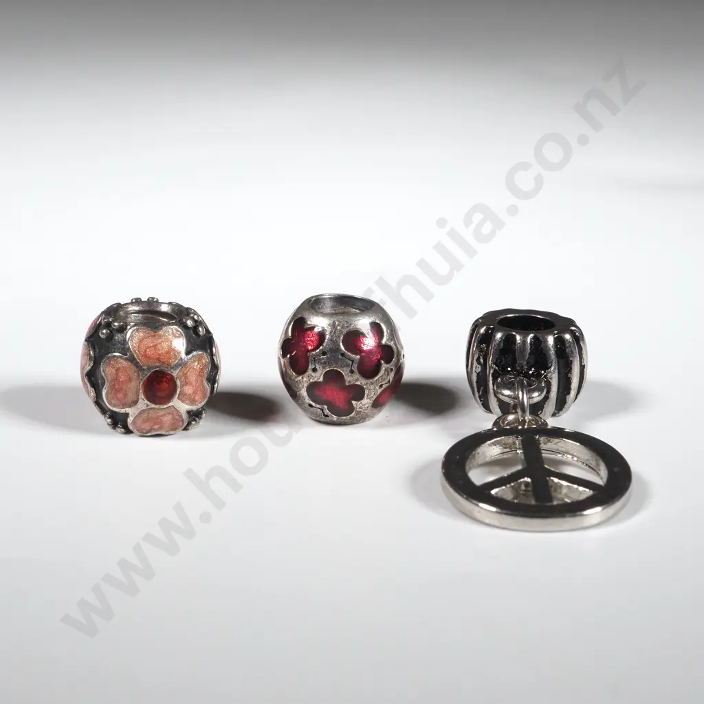 Four Sterling Silver Pandora Charms  Image 1++