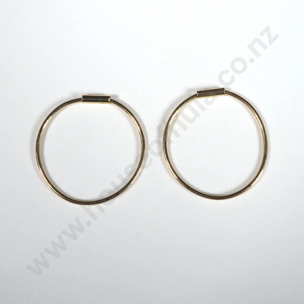 9ct Gold Hoop Earrings Image 1++