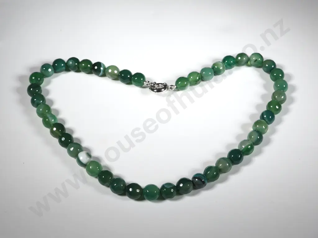 Facetted Green Agate Necklace Image 1++