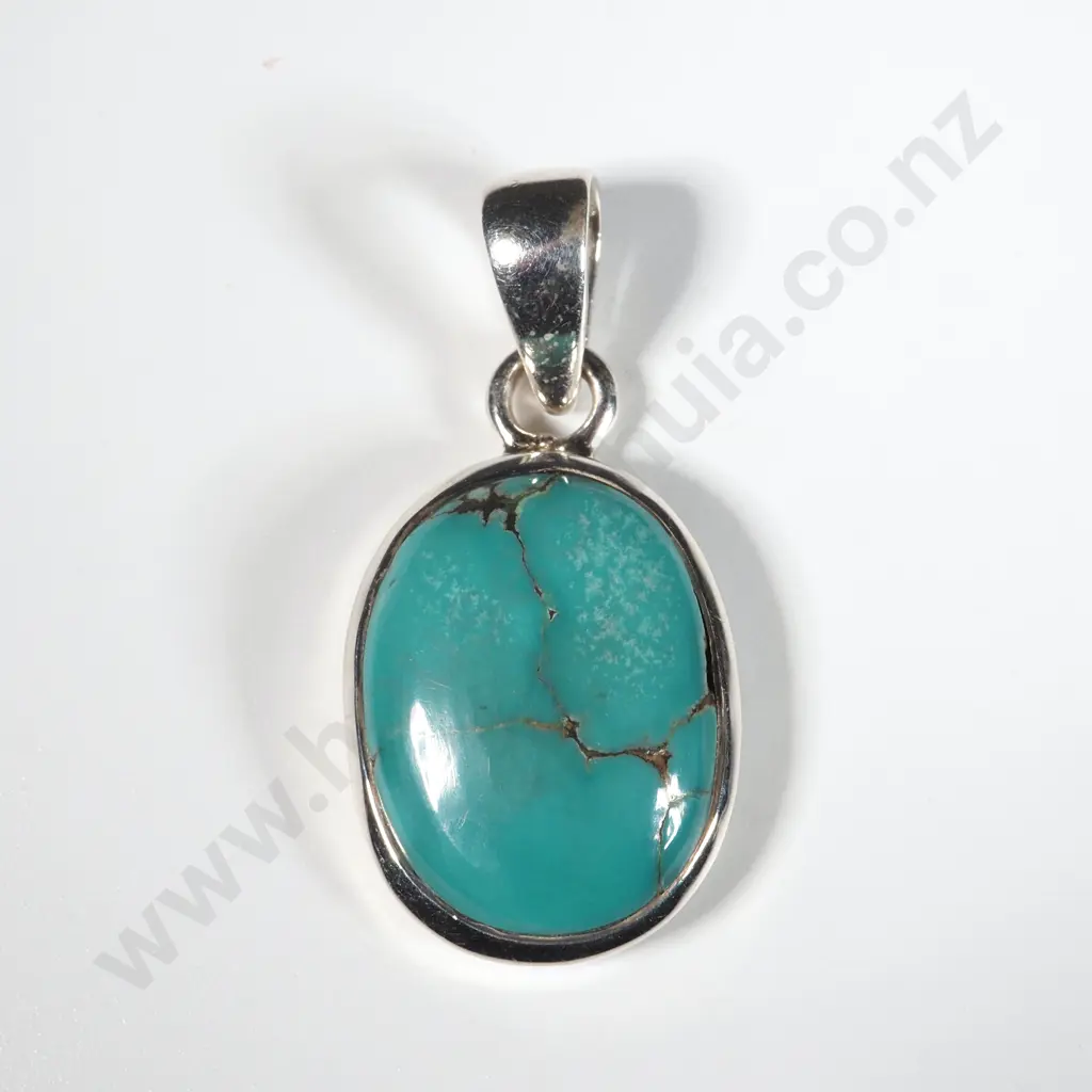 Sterling Silver & Turquoise Pendant Image 1++