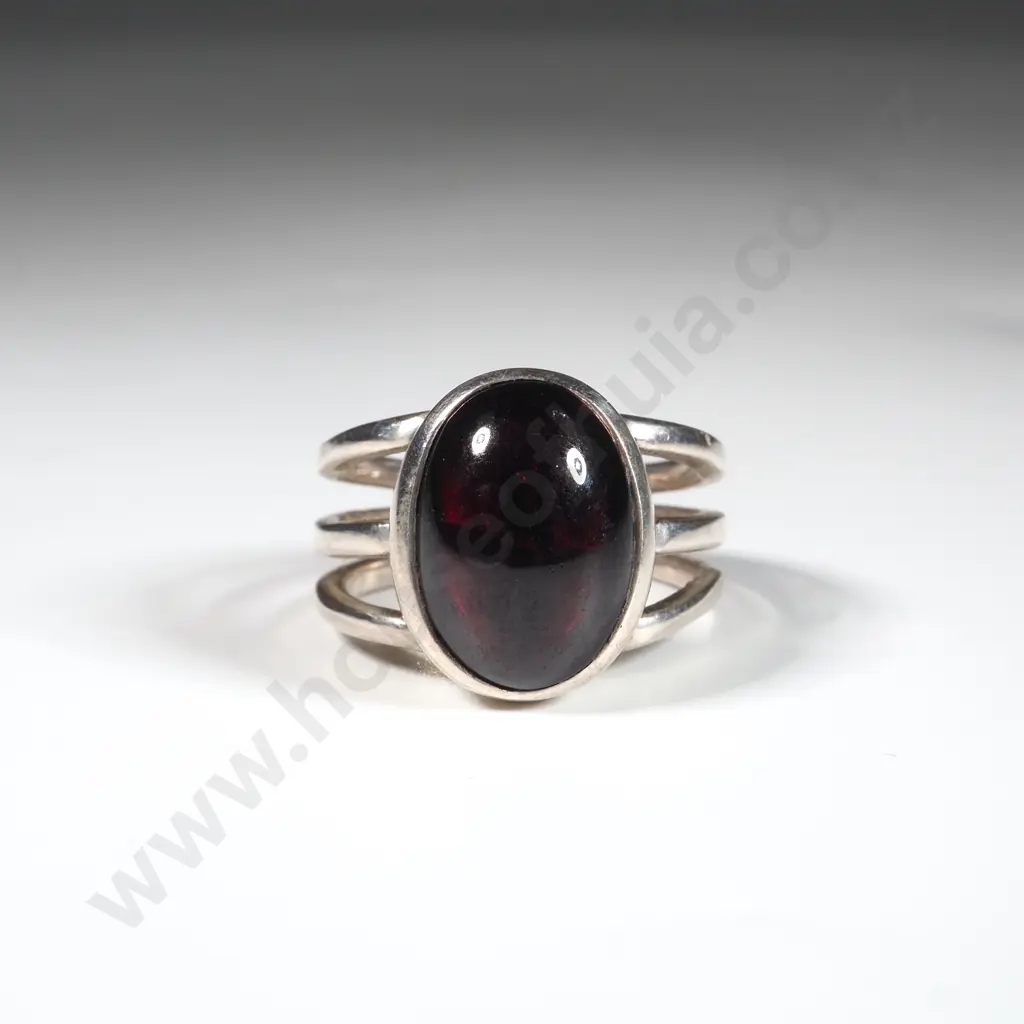 Sterling Silver Cabuchon Ring Image 1++