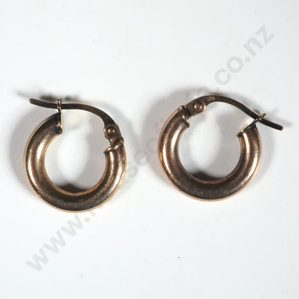 9ct Hoop Earrings Image 1++