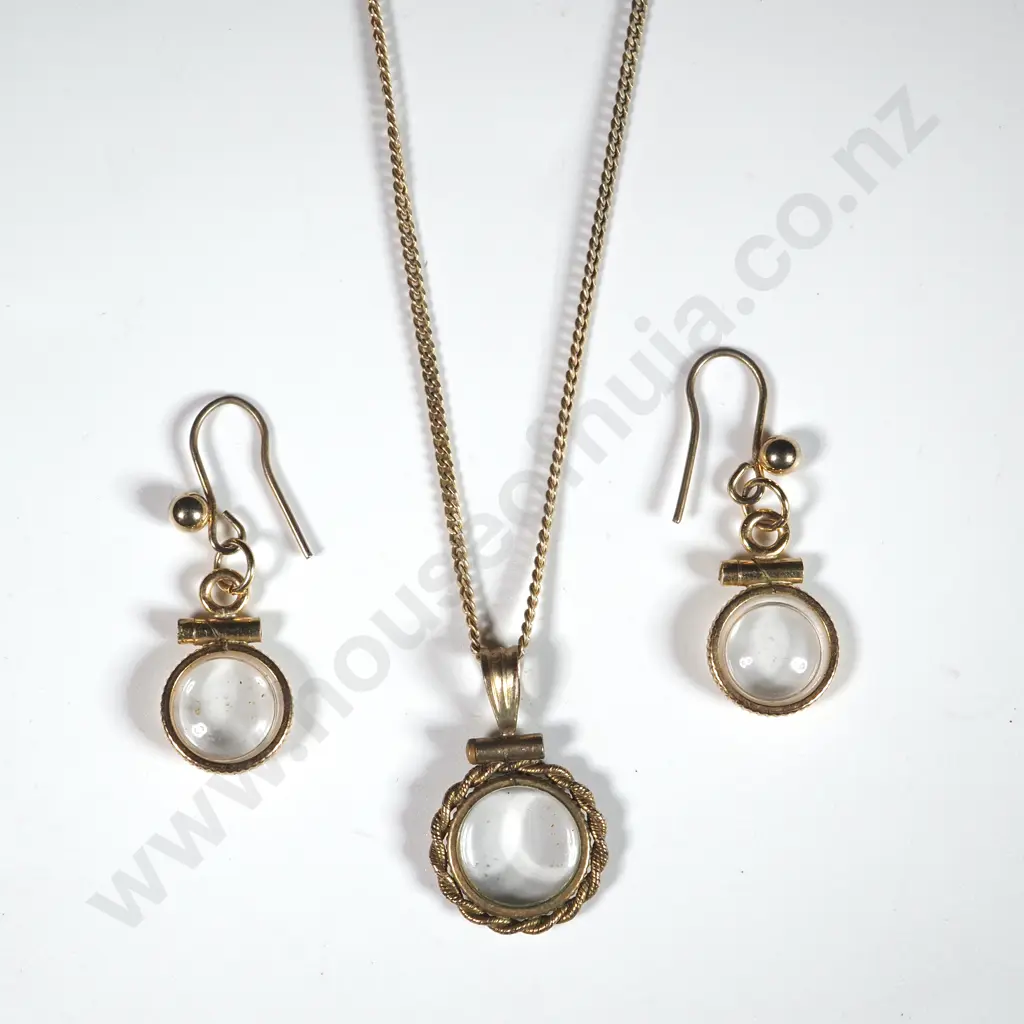 Gold Filled Earring Necklace Set Image 1++
