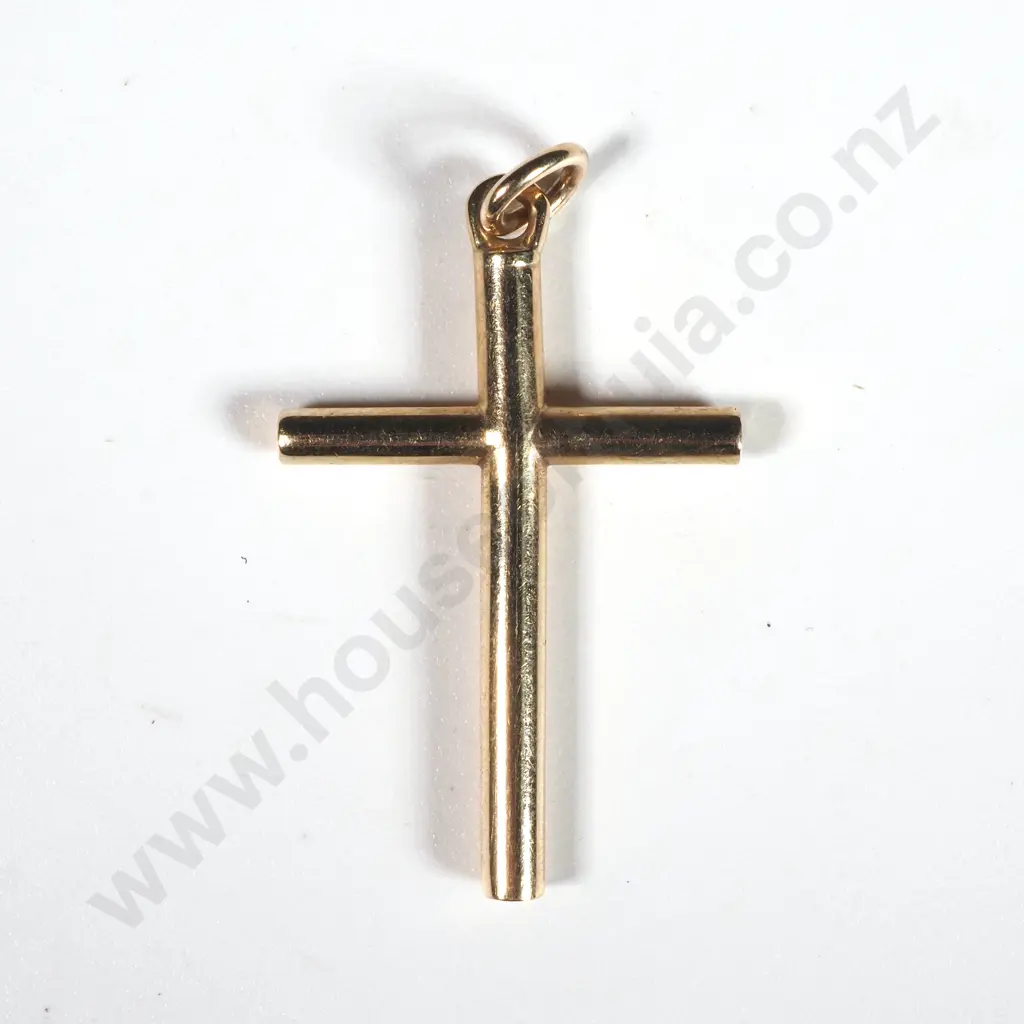 9ct Gold Cross Pendant Image 1++