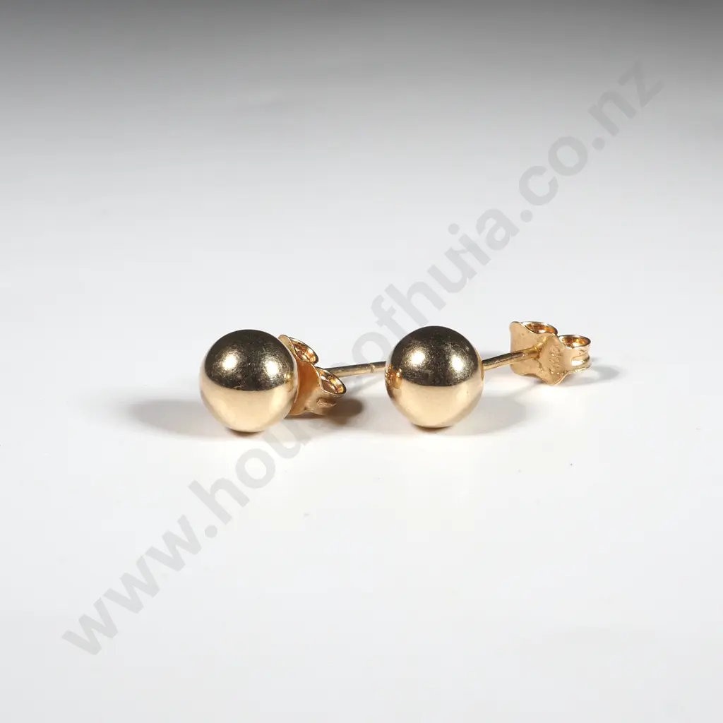 9ct Ball Earrings Image 1++
