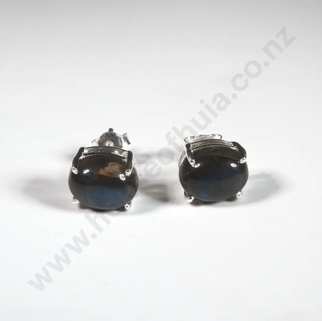 Sterling Silver & Labrodite Ear Studs  Image 1++