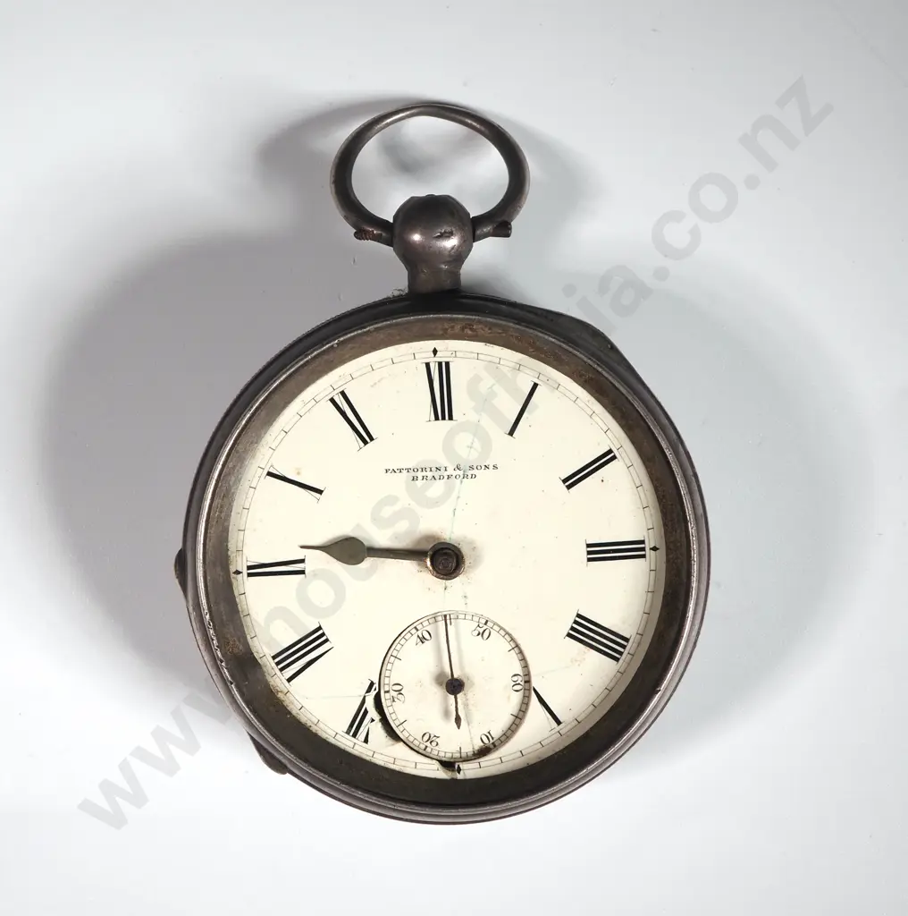 Antique Sterling silver Half Hunter. Glass Missing (a/f) Image 1++