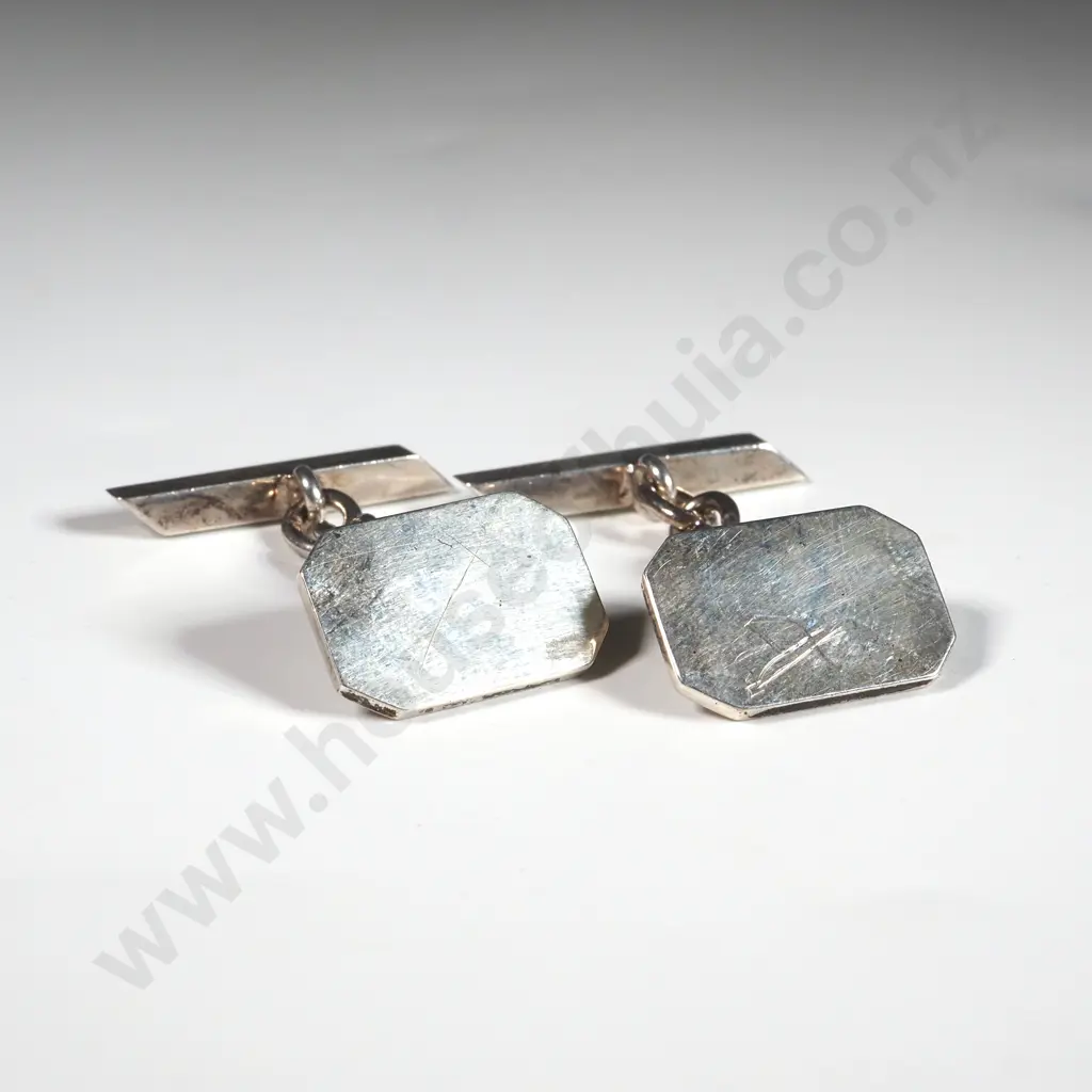 Pair Of Vintage Sterling Silver Cufflinks. Image 1++