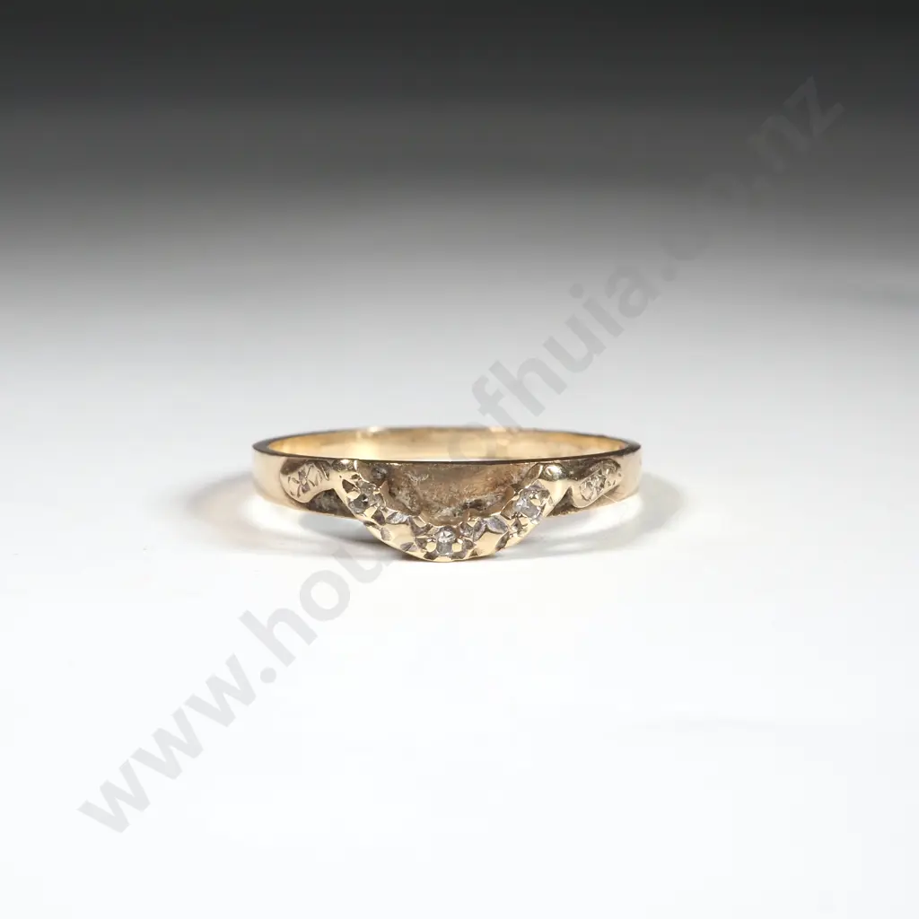 9ct Gold Ring - Half Surround Image 1++