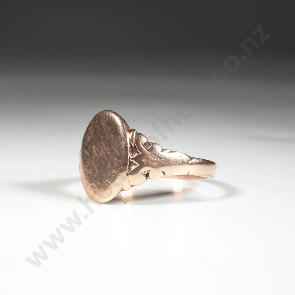 9ct Rose Gold Signet Ring Image 1++