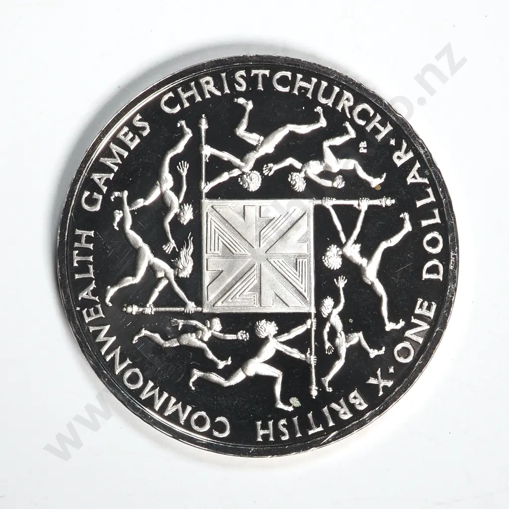 1974 New Zealand Silver Proof Dollar - Uncased  Image 1++