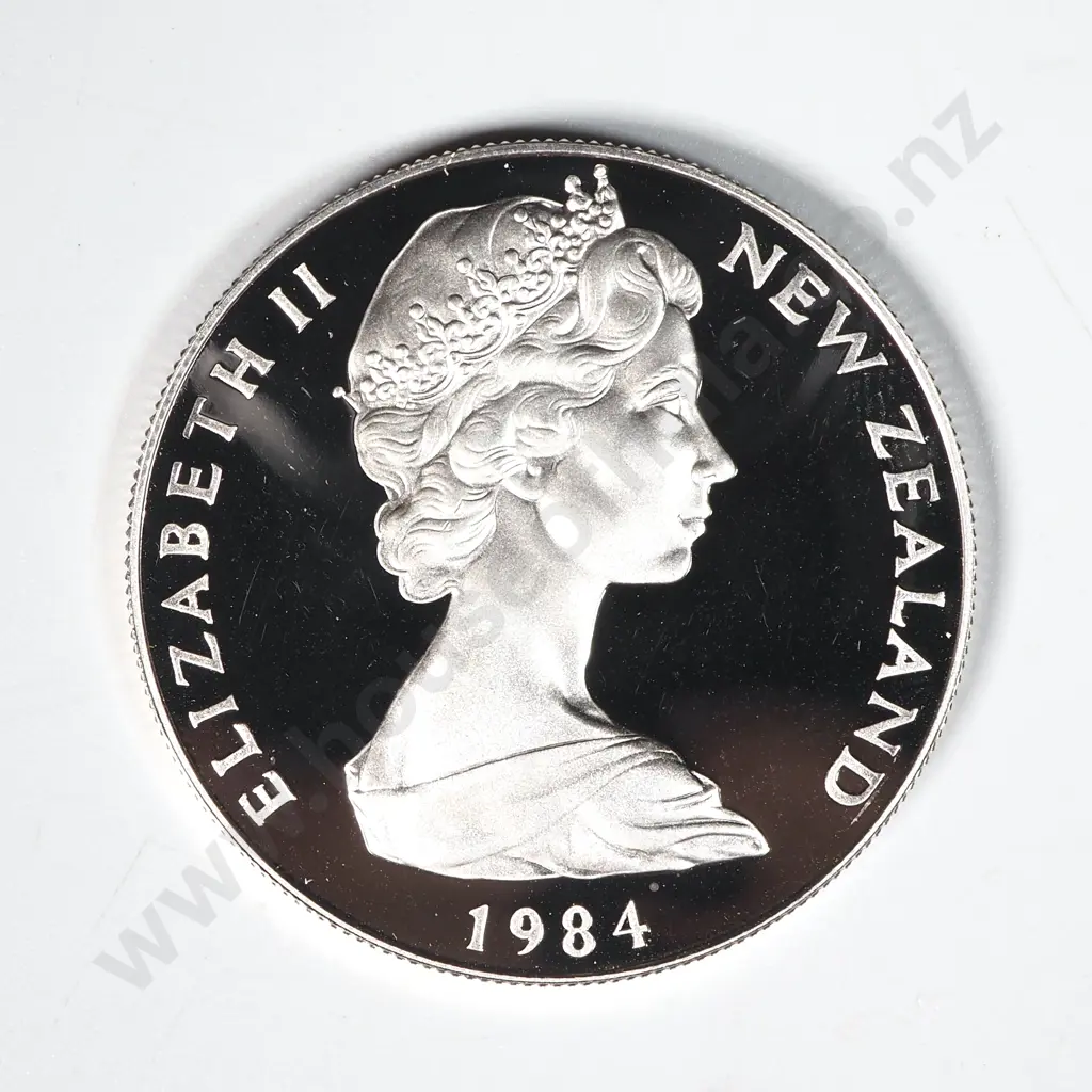 1984 New Zealand Silver One Dollar Proof Coin - Uncased  Image 1++