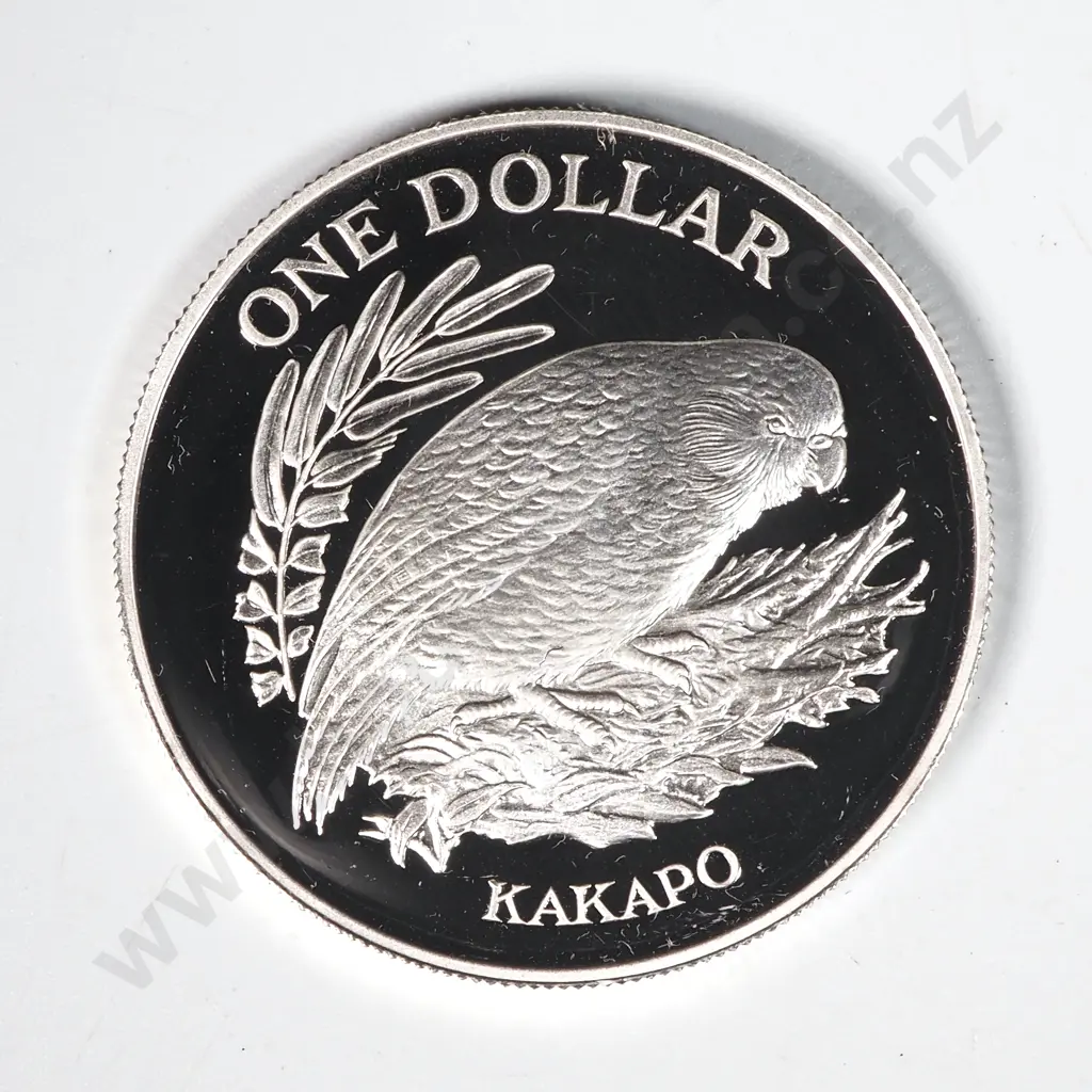 1986 New Zealand Silver One Dollar Proof Coin - Uncased  Image 1++