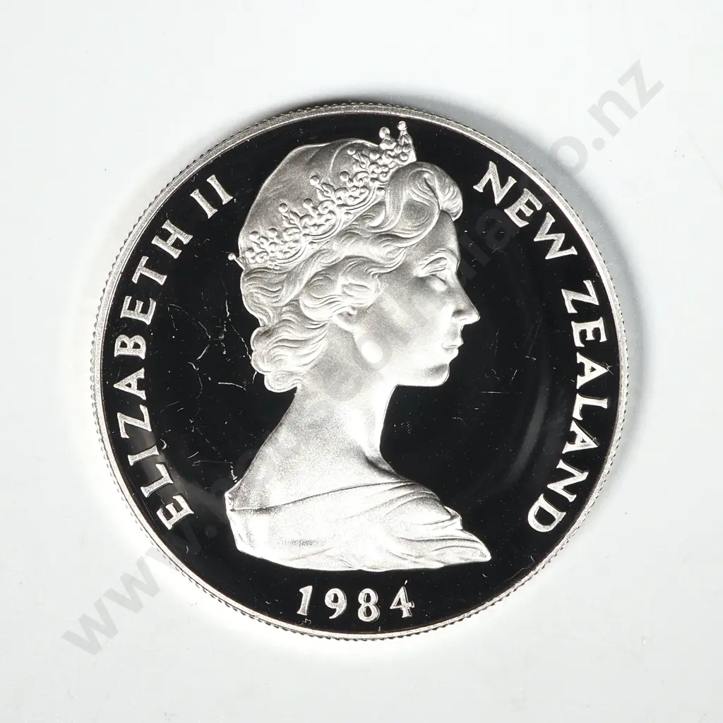 1984 New Zealand Silver Proof Dollar - Uncased  Image 1++