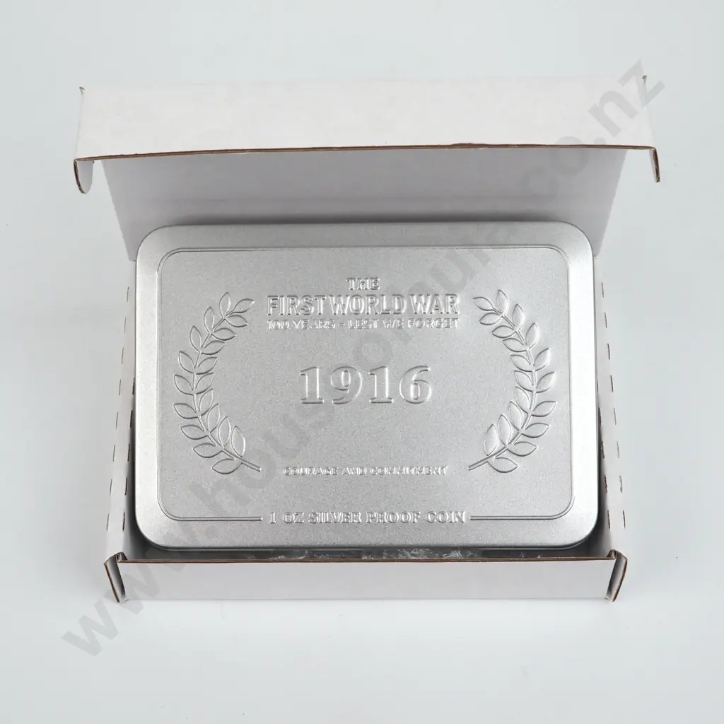 1916-2016 New Zealand Courage & Commit Silver Proof Coin  Image 1++