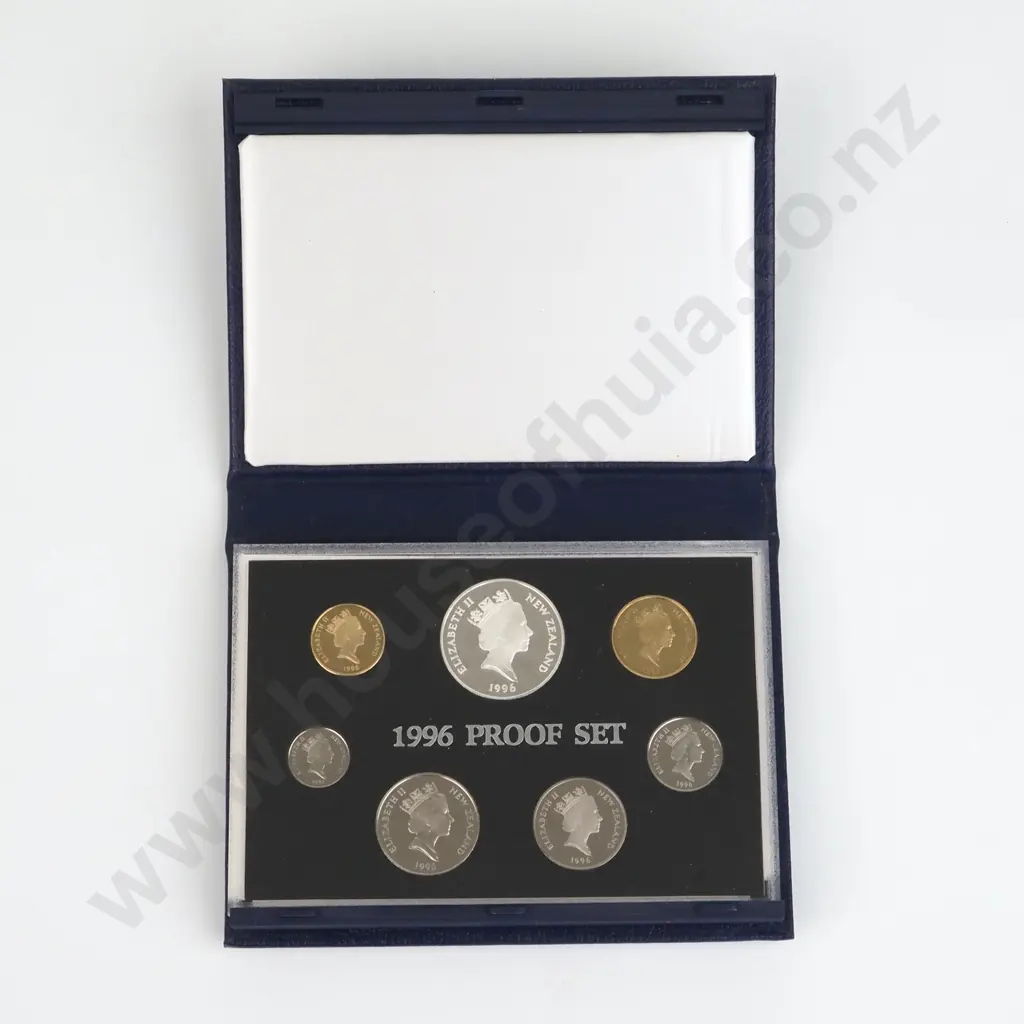 1996 New Zealand Proof Set w Silver Dollar Image 1++