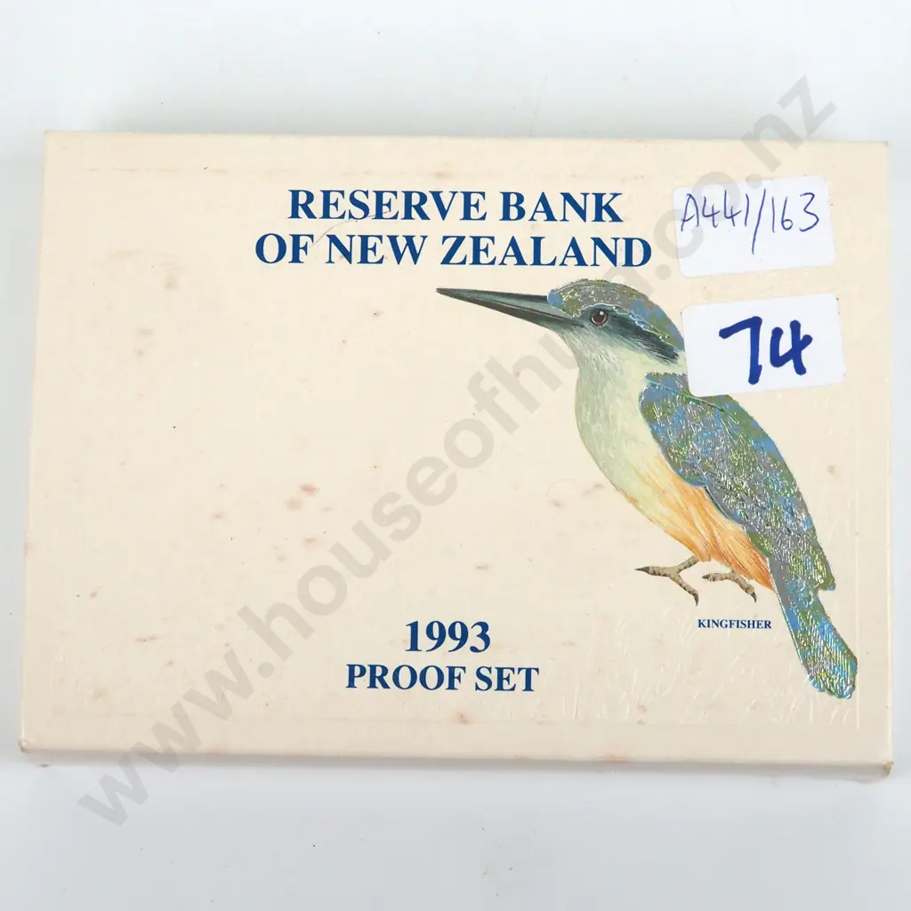1993 New Zealand Proof Coin Set w Silver Dollar  Image 1++