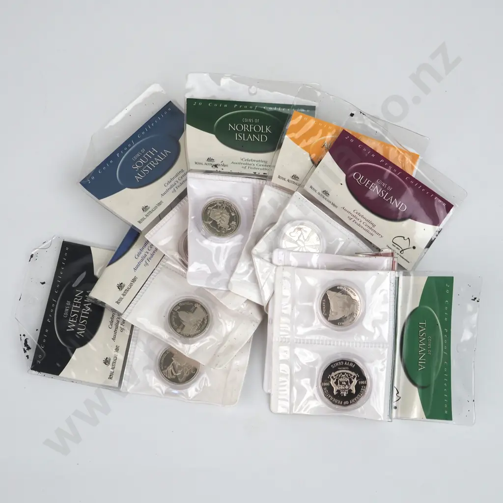Eight Australia 20c & 50c Coin Sets  Image 1++
