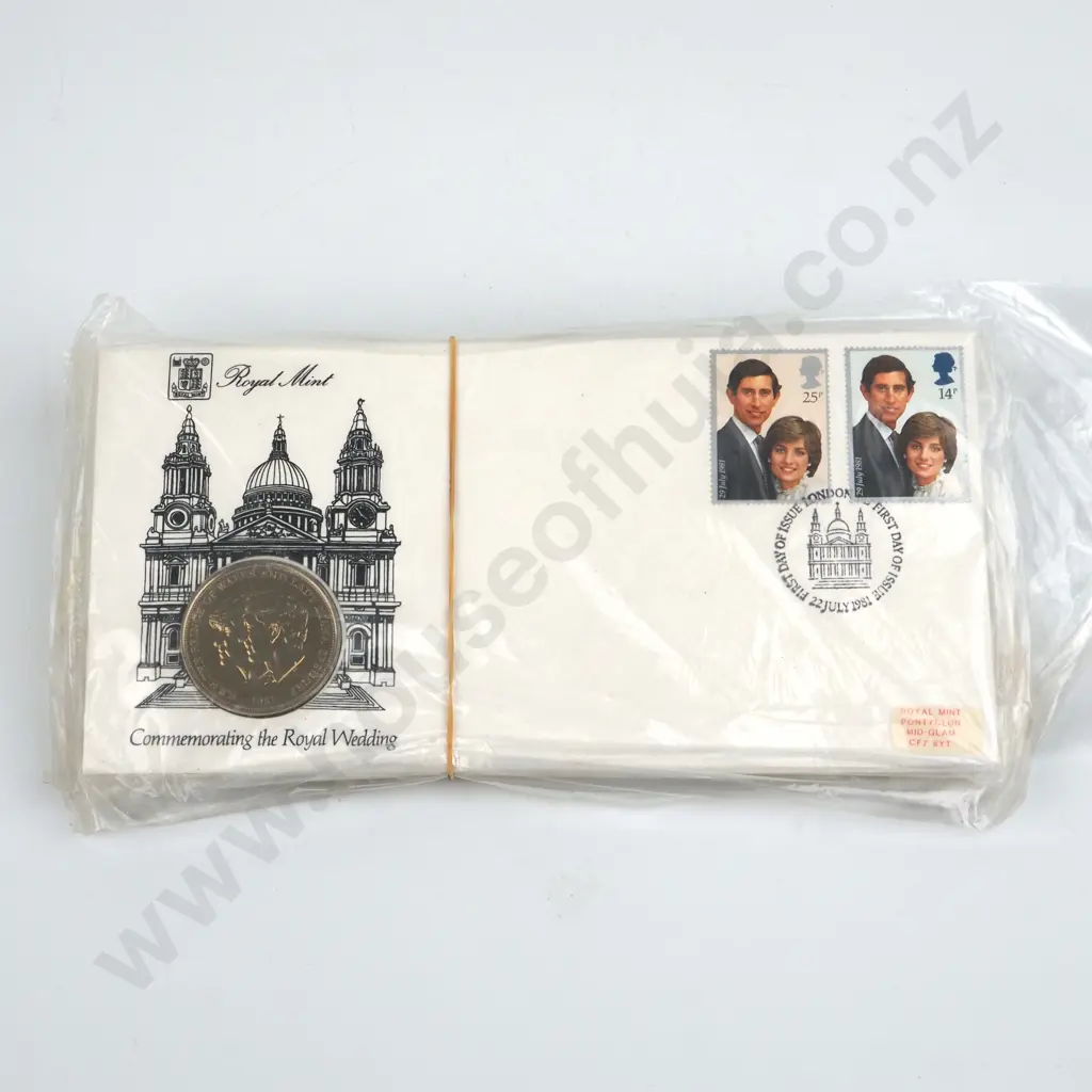Five 1981 Royal Mint Commemorative First Day Cover & Coin Image 1++