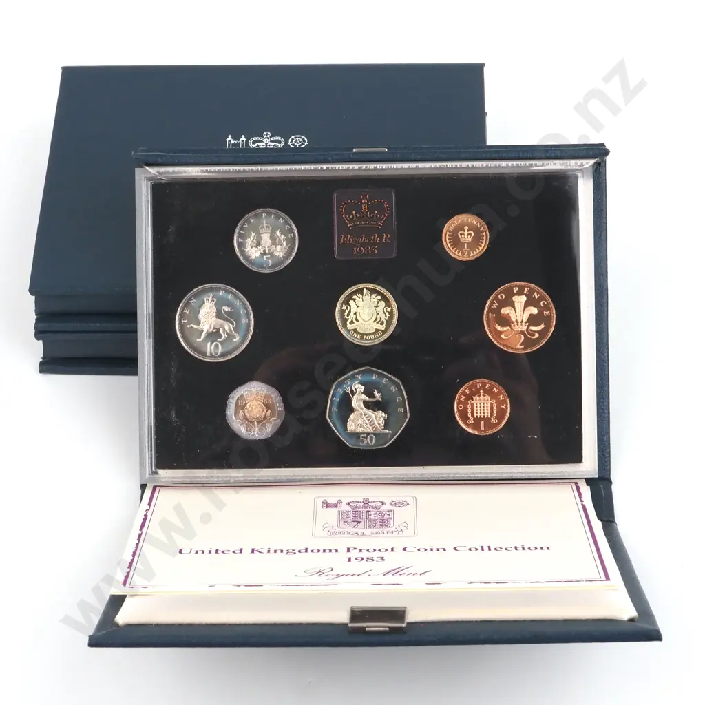 Three 1983 United Kingdom Proof Coin Sets  Image 1++