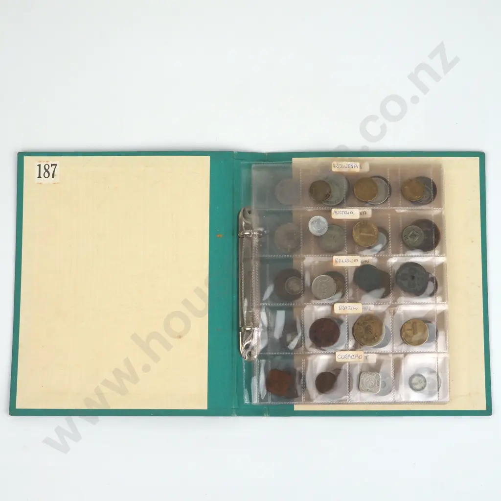 Small Vintage Album of World Coins inc Silver Chile, Iraq, Palestine  Image 1++
