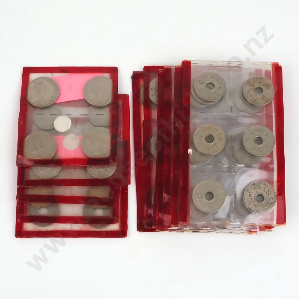 Quantity of Pre Decimal Fiji Coins in Plastic Sleeves  Image 1++