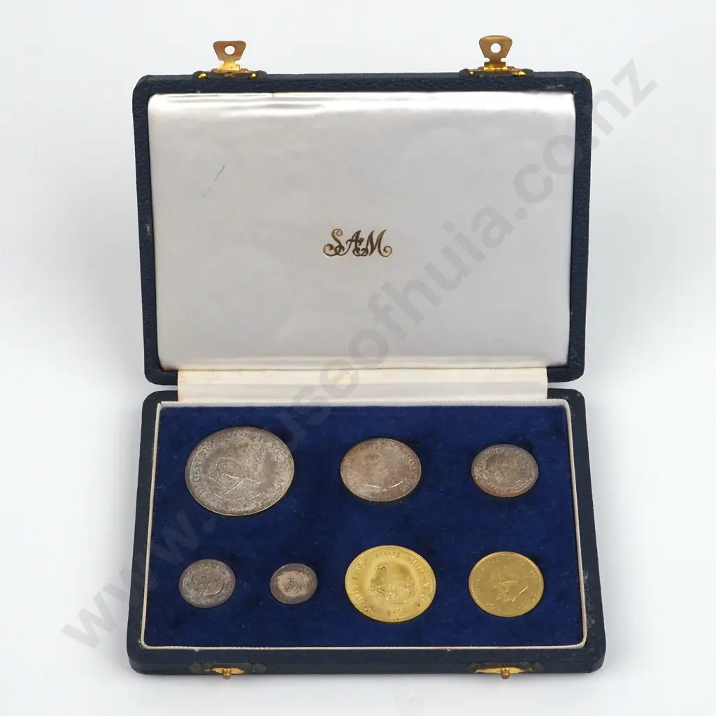 1961 Cased South Africa Proof Set of 7 Coins Image 1++