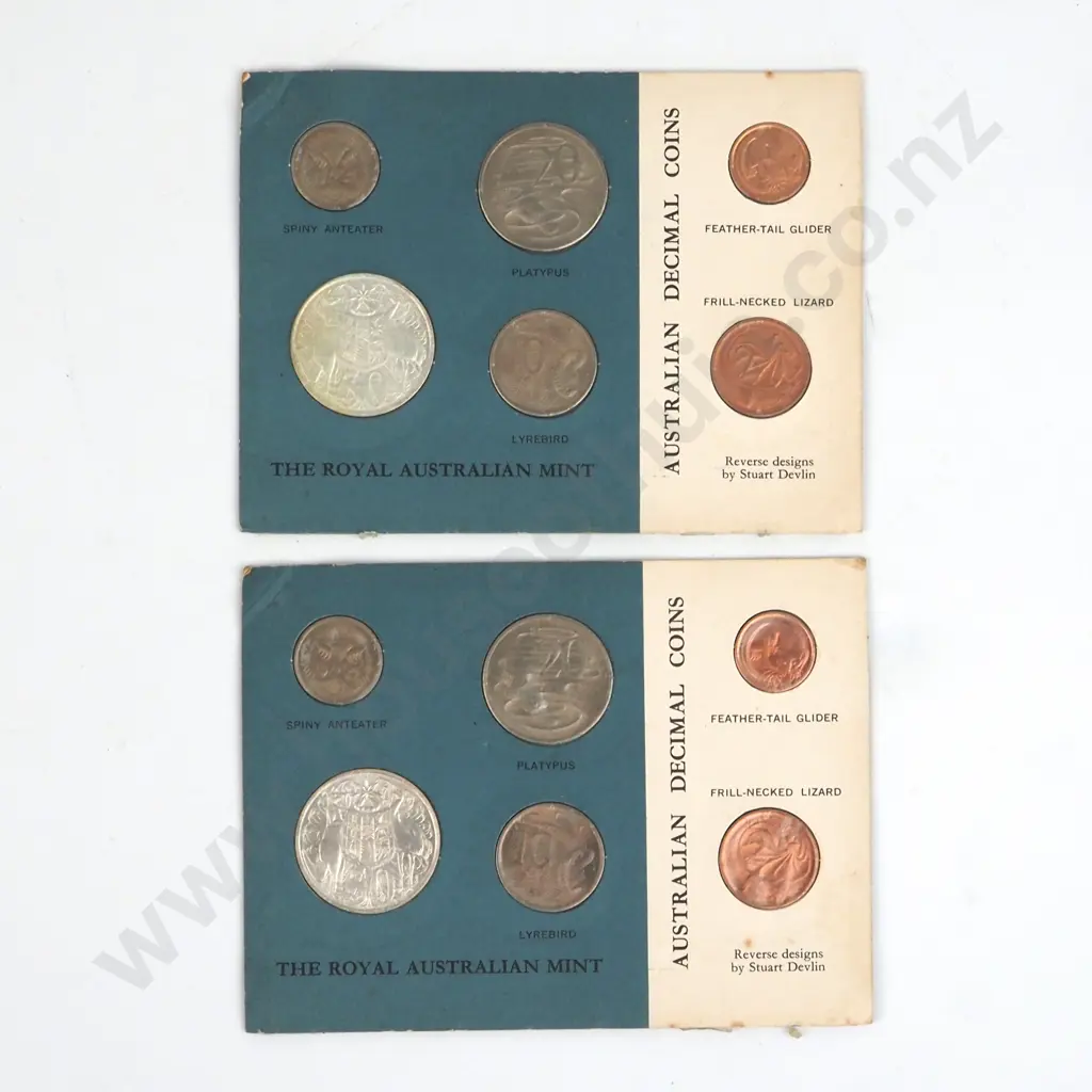 Two 1966 Royal Australian Mint Set of Coins  Image 1++