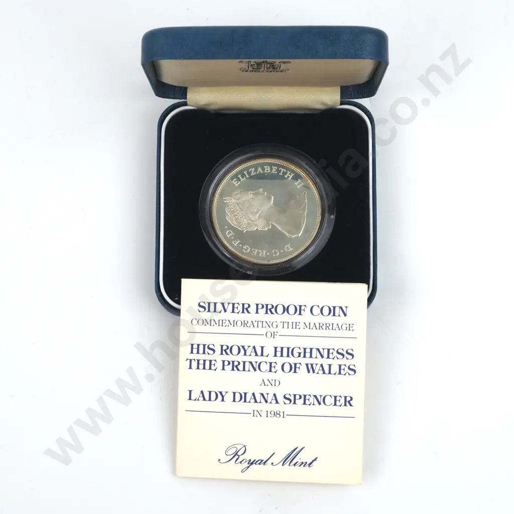 1981 Sterling Silver Royal Wedding Proof Coin Image 1++