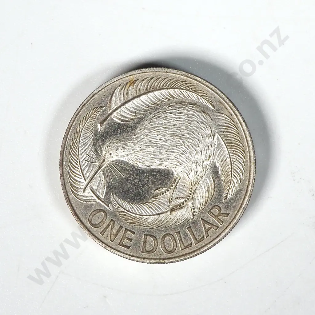 1992 New Zealand Piedfort One Dollar Silver Coin  Image 1++