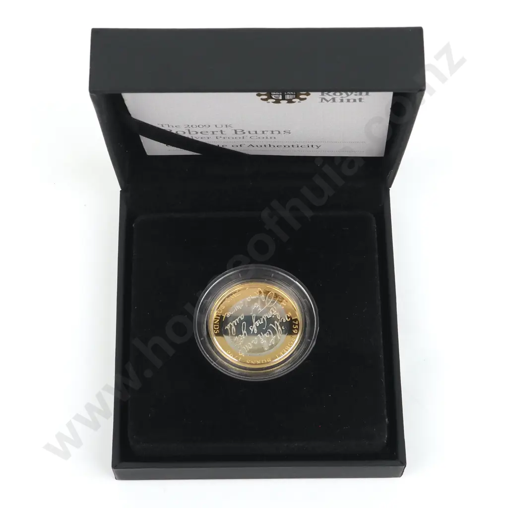 2009 United Kingdom Robert Burns Silver Proof Coin  Image 1++