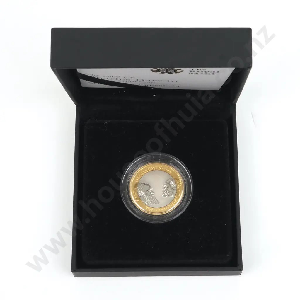 2009 United Kingdom Charles Darwin Silver Proof Coin  Image 1++