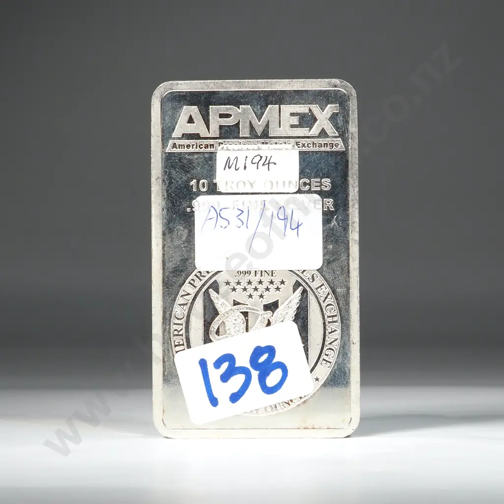 APMEX 10 Ounce Fine Silver Bar Image 1++