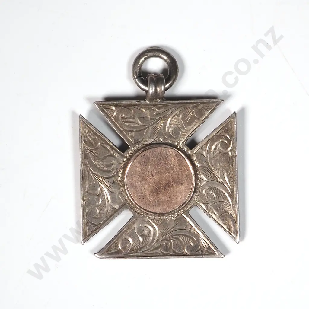 1917 Sterling SIlver Prize Medal for New Plymouth Boys High School to M Osborne Image 1++