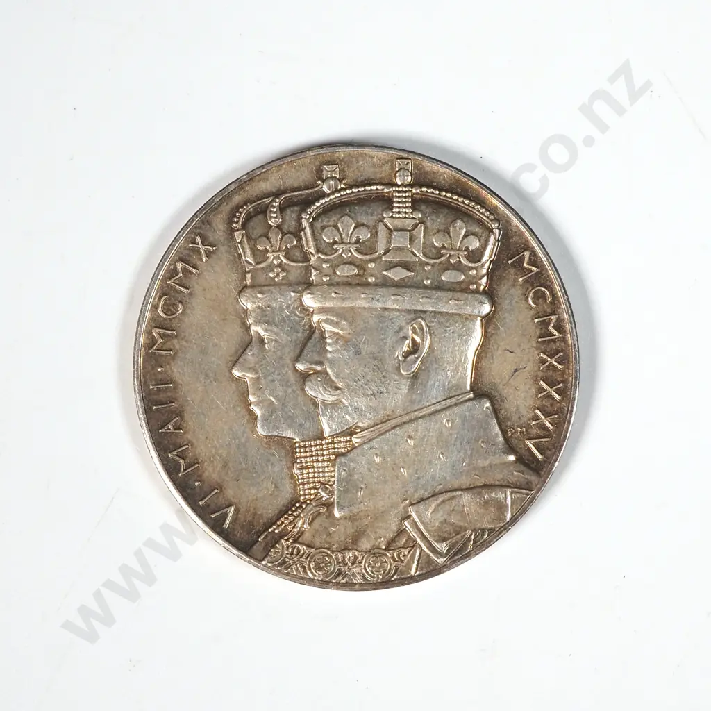 1935 Coronation Anniversary Silver Medal Image 1++