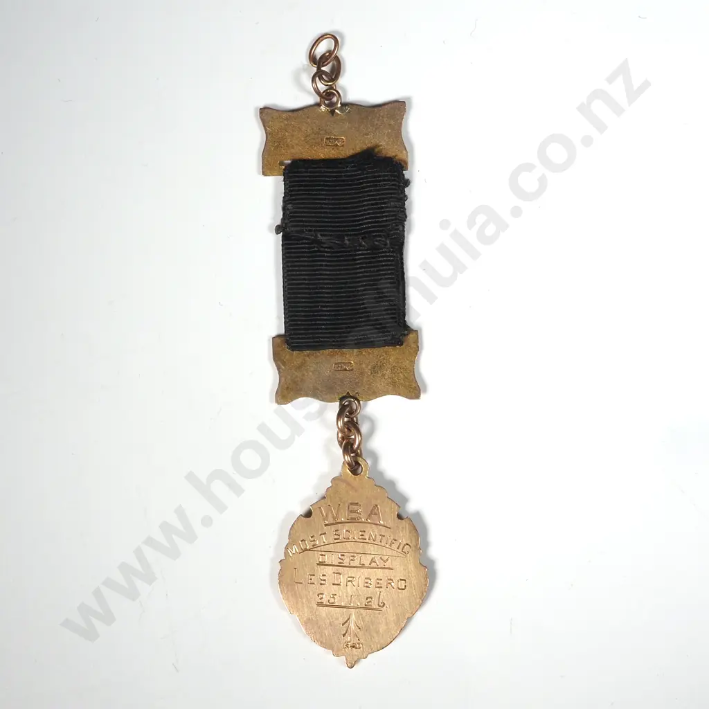 1926 9ct Gold New Zealand Boxing Fob Medal Image 1++