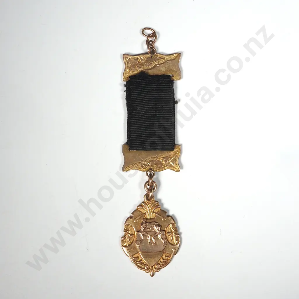 1926 9ct Gold New Zealand Boxing Fob Medal Image 1++