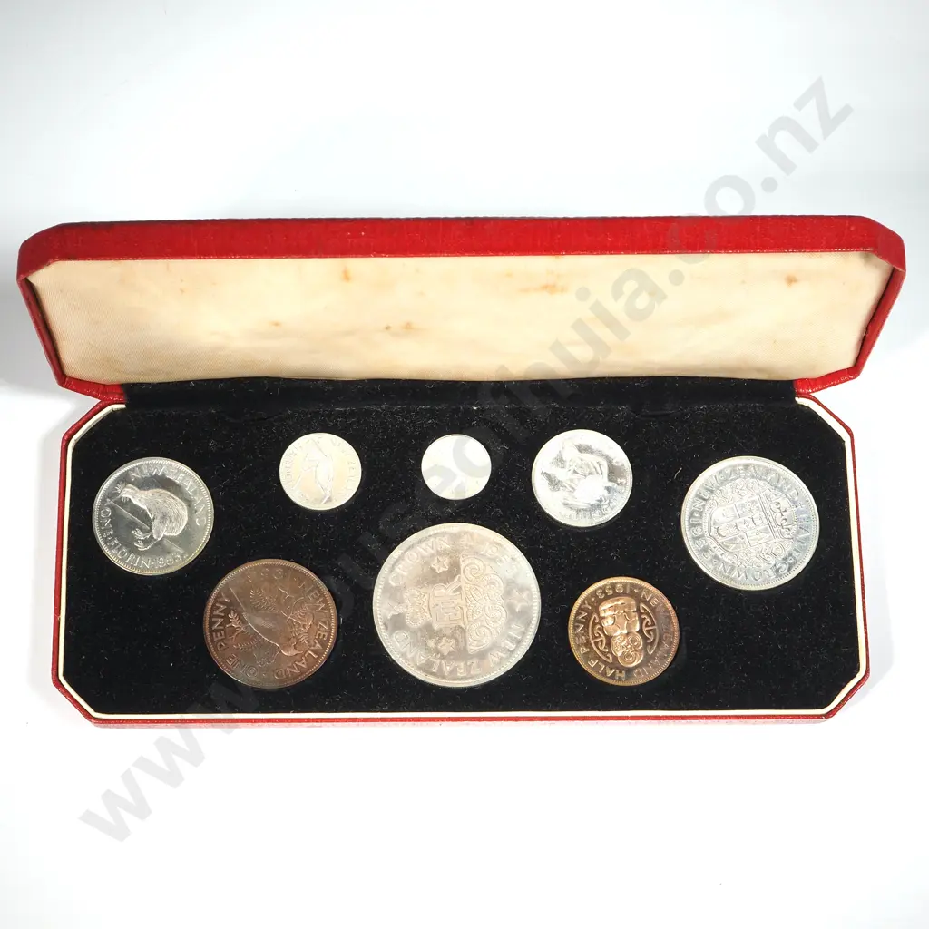 New Zealand 1953 Proof Set: CV $300 Image 1++