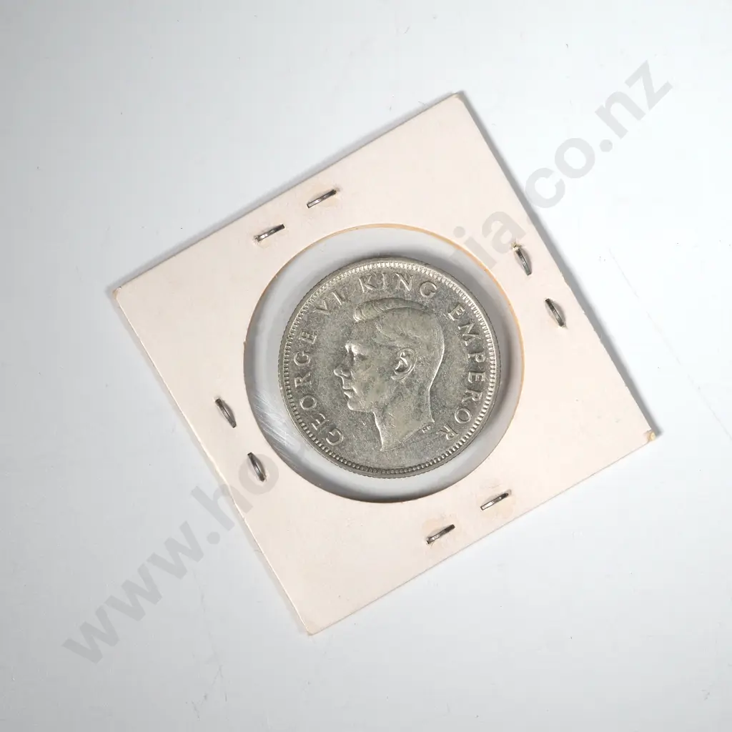 1946 New Zealand Carded Florin Image 1++