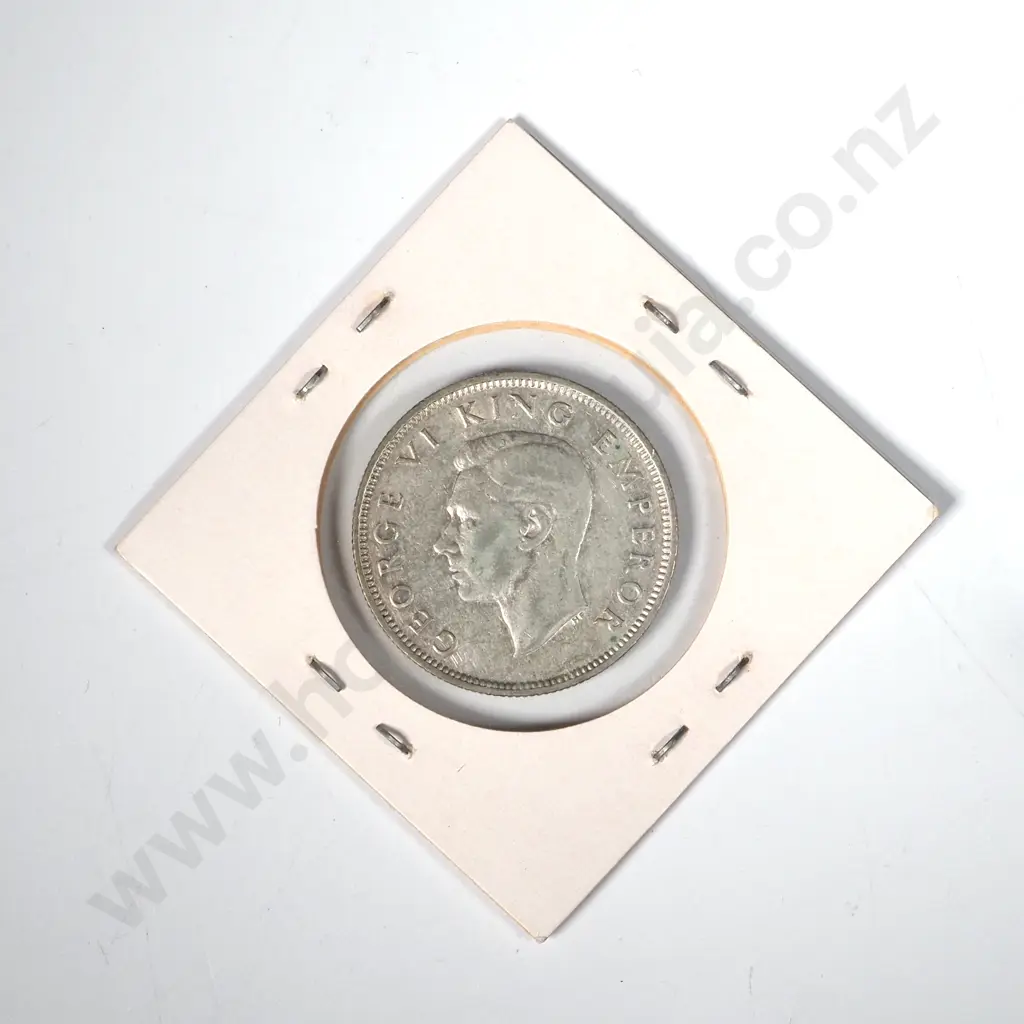 1942 New Zealand Carded Florin Image 1++